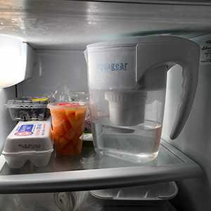 Aquagear Pitcher in fridge space