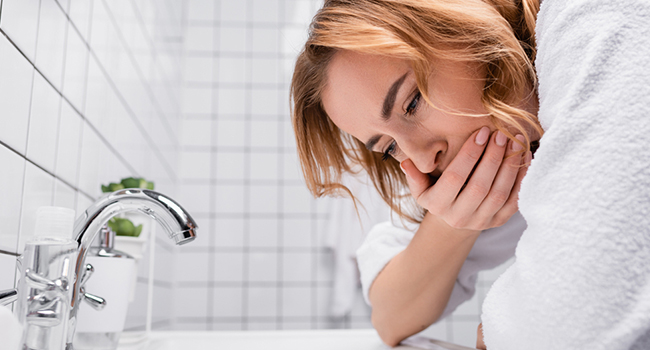 nausea due to metallic water